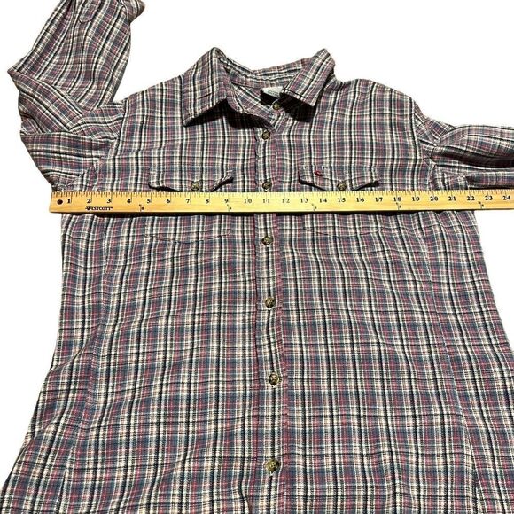 Carhartt Pink and Blue Plaid Flannel Shirt. Size Large. Great Condition!! - Picture 11 of 14